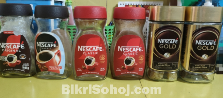 Nescafe কফির খালি বোতল (6 পিস) বিক্রি হবে
